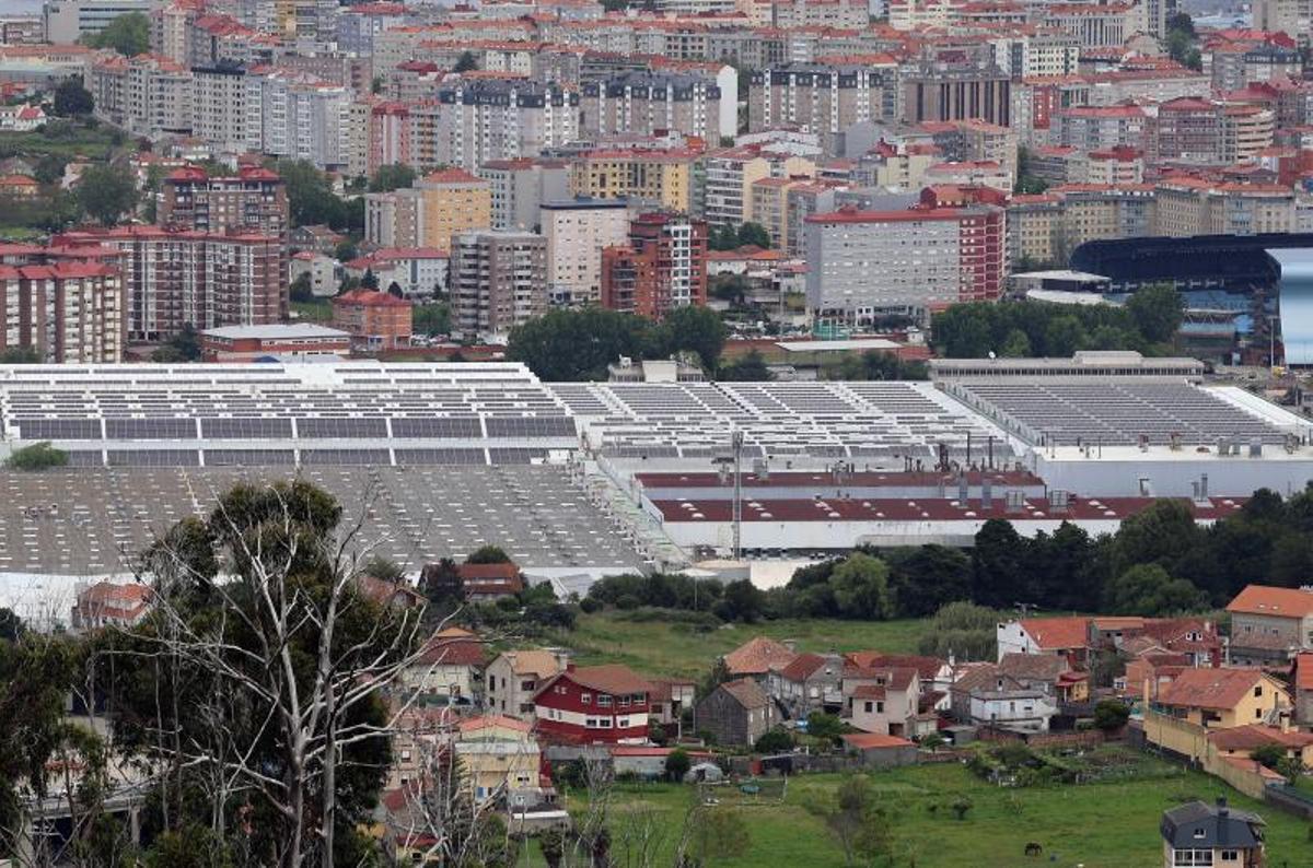 Vista aérea del polígono de Balaídos.