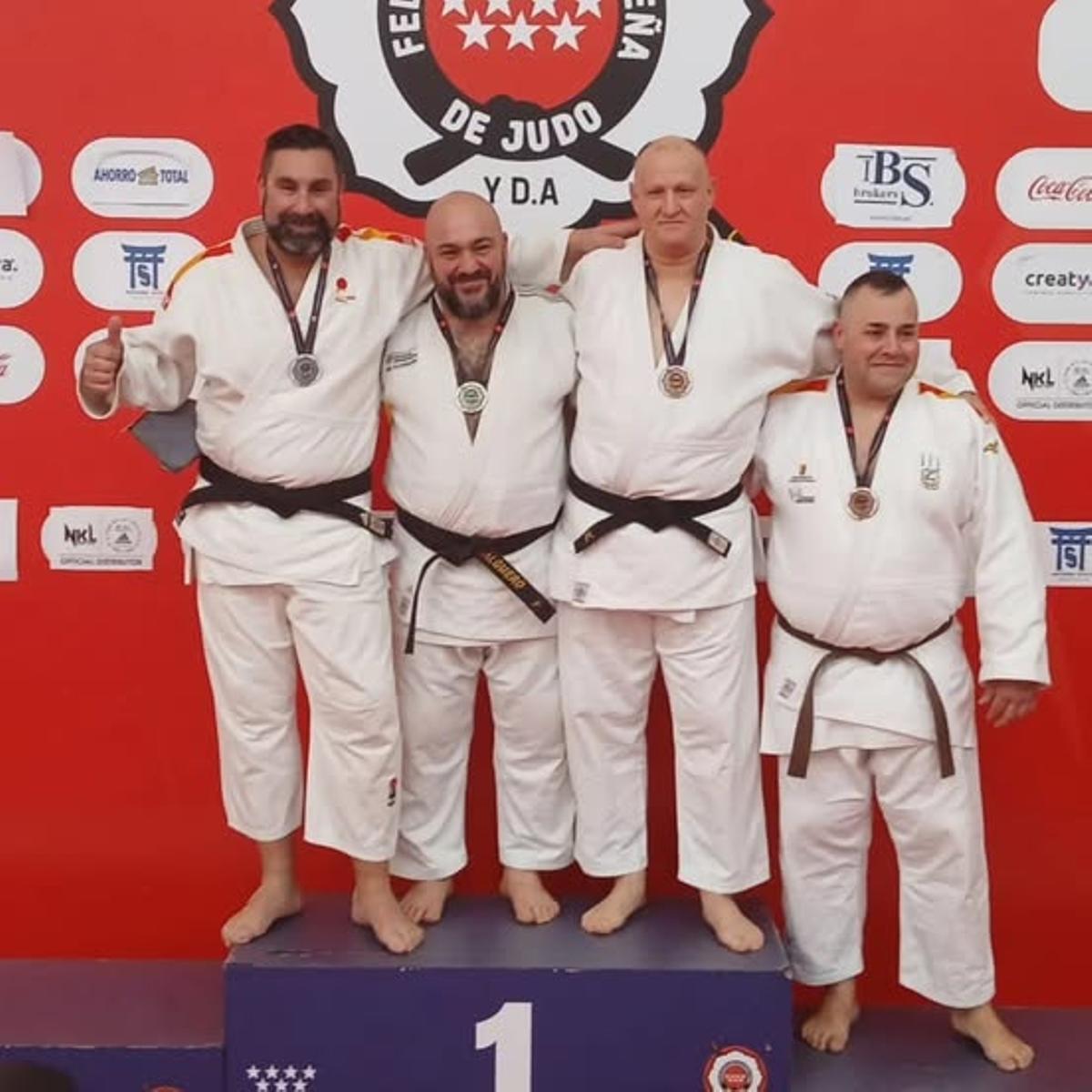 Imagen de los judokas malagueños en la Copa de Veteranos de España.