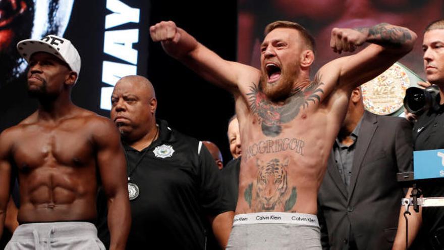 Conor McGregor, antes de su combate contra Floyd Mayweather