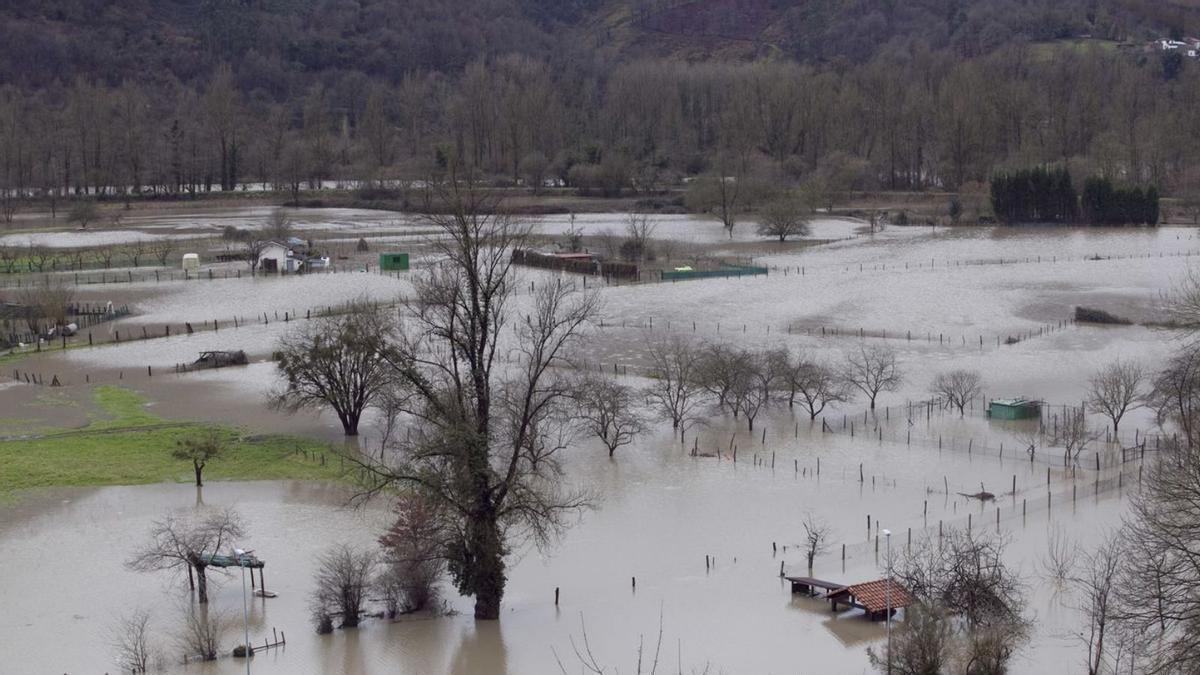 Consecuencias de una de las grandes riadas en la vega de Bueño