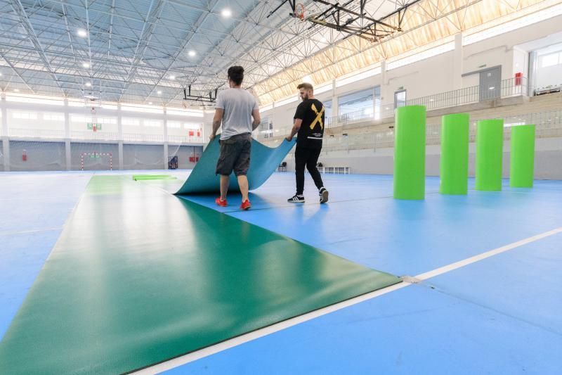 Montaje de pista de Balonmano  | 23/05/2019 | Fotógrafo: Tony Hernández