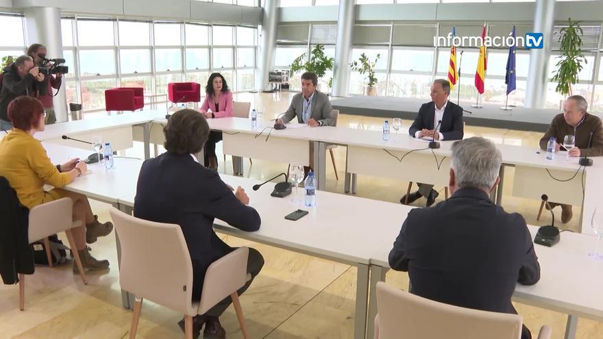 Mazón destaca la &quot;unidad&quot; de la Comunitat Valenciana en la reivindicación de un nuevo modelo de financiación autonómica