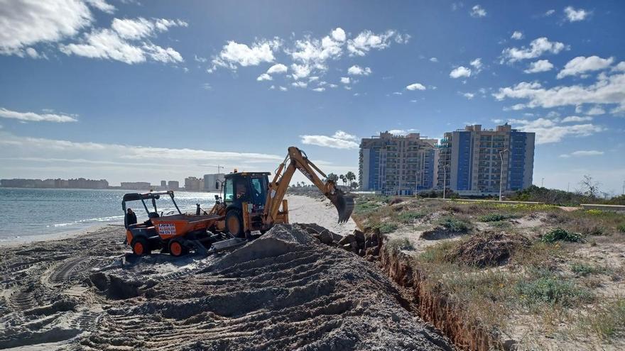 Comienzan las obras para salvar las dunas en seis zonas de La Manga del Mar Menor