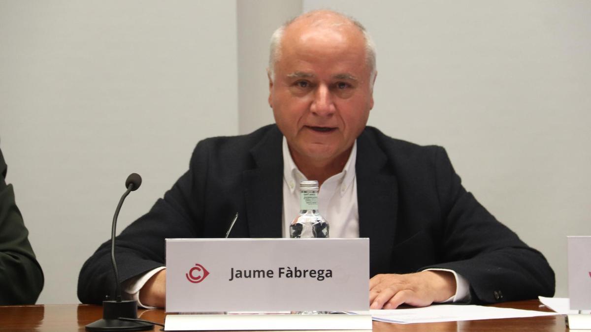 El president de la Cambra de Comerç de Girona, Jaume Fàbrega, presenta les conclusions de l’estudi d’inserció laboral d’FP a les comarques gironines.