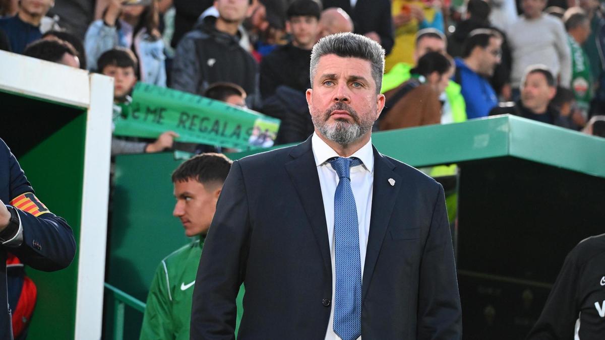 Bragarnik, en el vestuario del Elche tras el triunfo con el Getafe