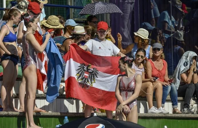 LAS PALMAS DE GRAN CANARIA A 28/05/2017. Natación sincronizada / Final de dúo libre y de dúo mixto de la competición internacional en la piscina  Metropole. FOTO: J.PÉREZ CURBELO