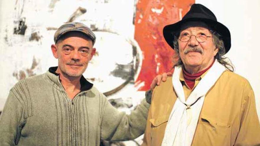 Joan Paradís, a la dreta, amb el també artista Miquel Duran