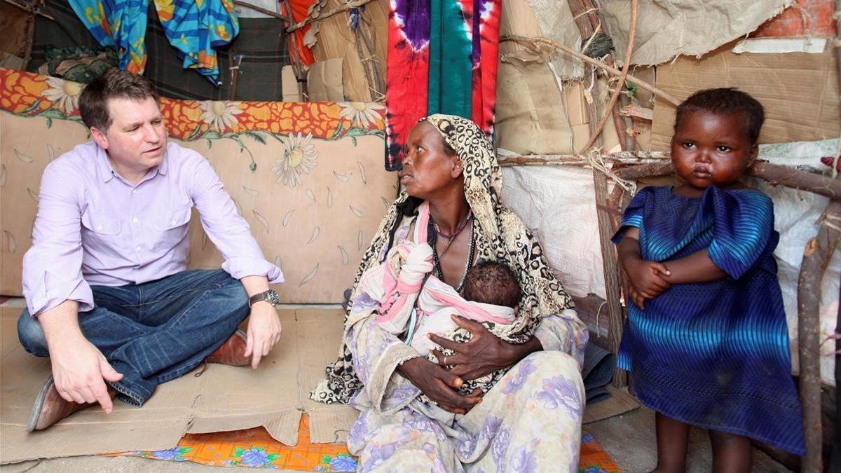 Justin Forsytn, en Somalia en el 2012, en su época como consejero delegado de Save the Children