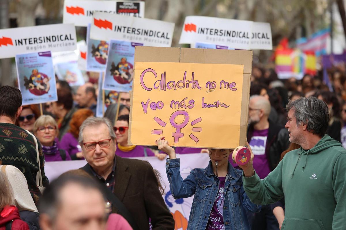 Las imágenes de la manifestación del 8M en Murcia Las imágenes de la manifestación del 8M en Murcia