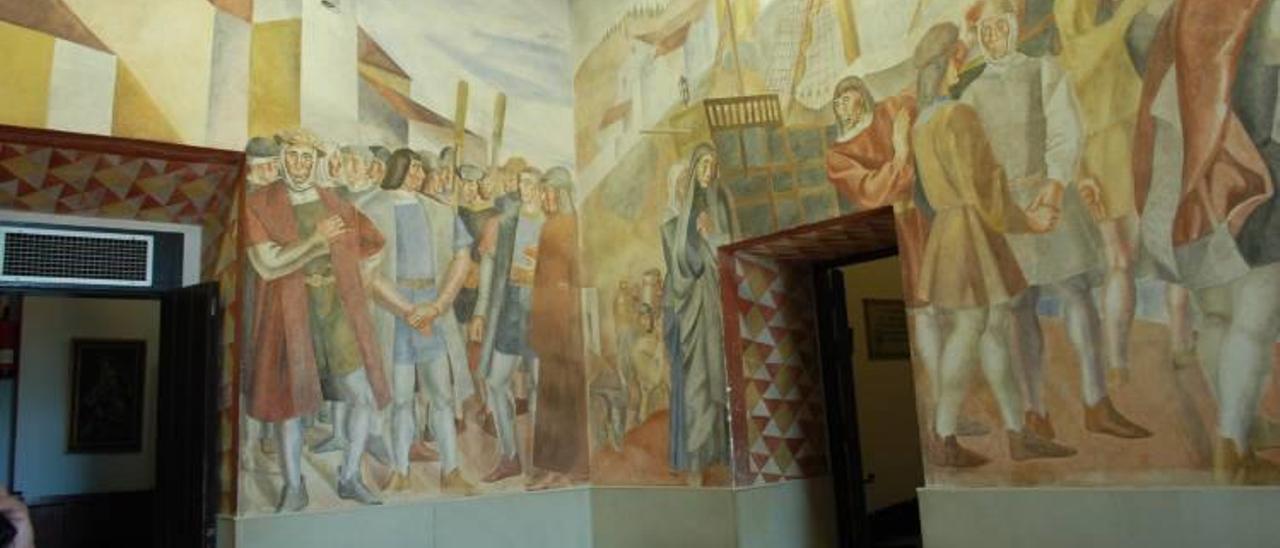 El Mubag trae los bocetos de los frescos de La Rábida