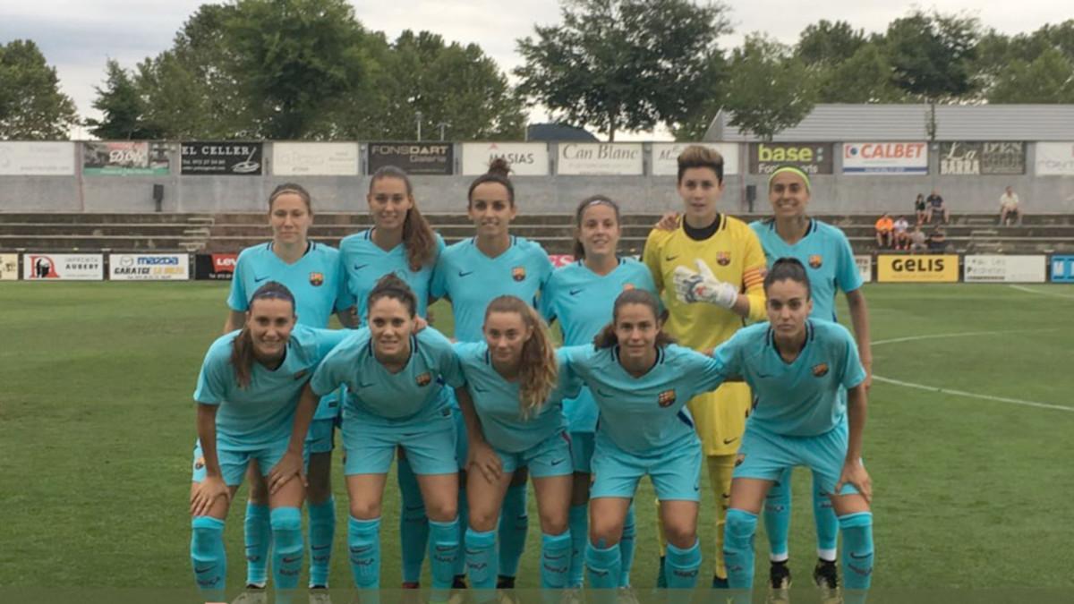 Esta fue la primera alineación de Fran Sánchez como entreandor del Barça femenino