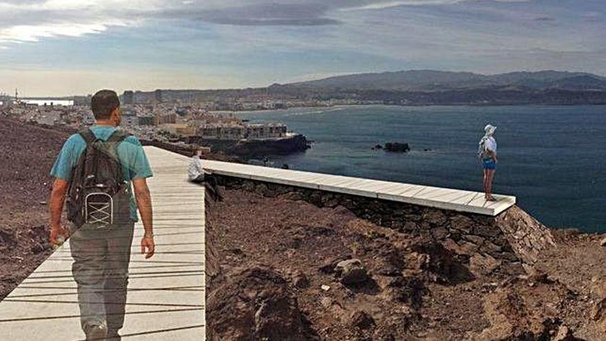 Recreación de cómo quedará el proyecto del mirador de La Isleta.