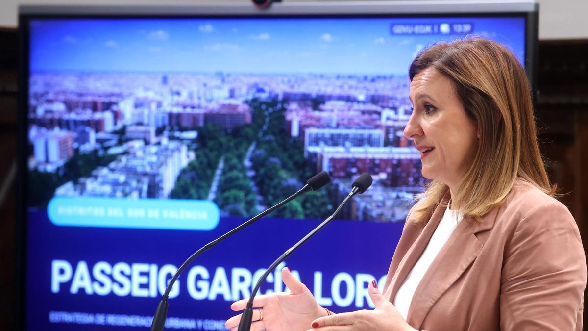 María José Catalá en un acte celebrat ahir