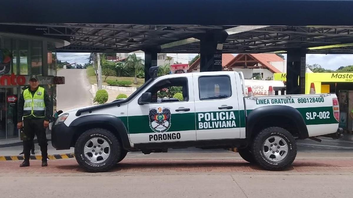 Archivo - Un vehículo de la Policía de Bolivia.
