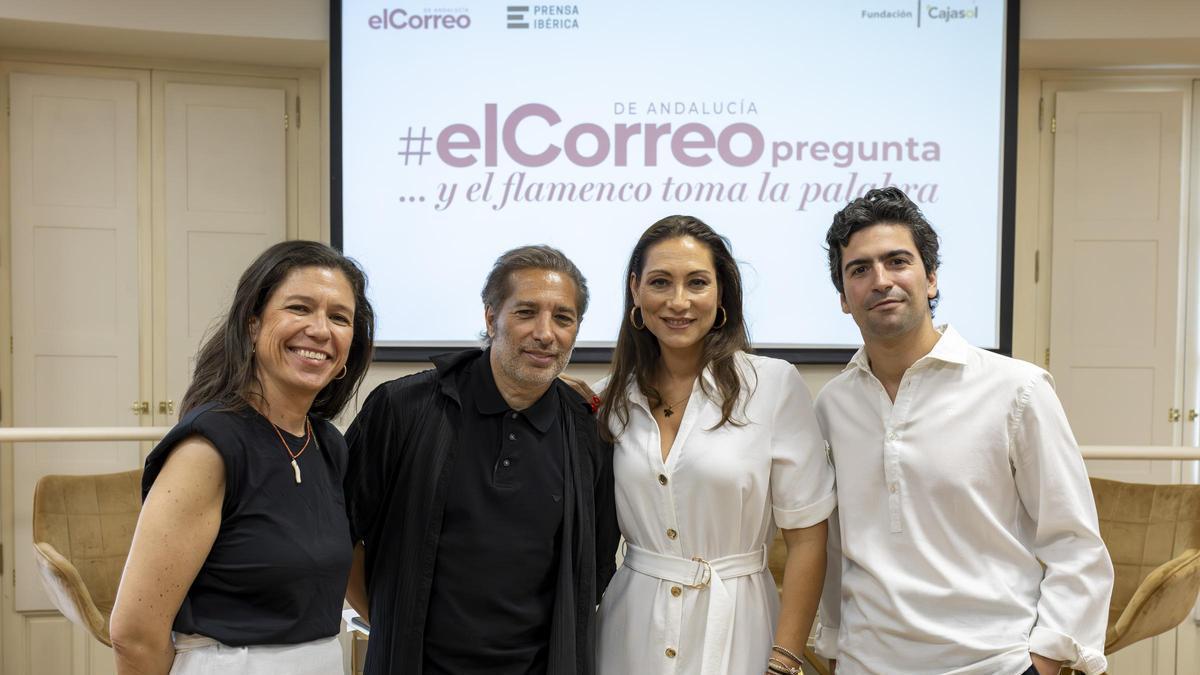 De izquierda a derecha, Luis Ybarra, Marina Heredia, Israel Galván e Isabel Morillo, en #ElCorreoPregunta