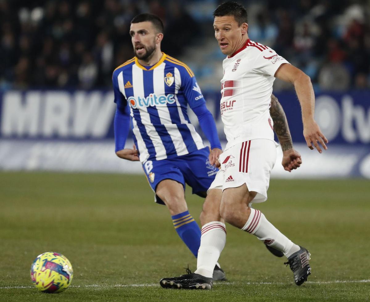 Damián Musto, en el triunfo ante la Ponferradina del pasado domingo. | LOF