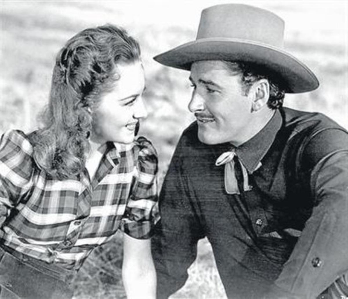 De Havilland i Flynn, a Dodge City.