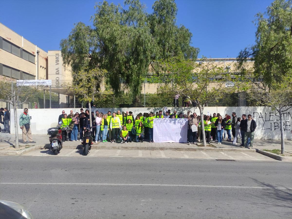 Protesta de los profesores del IES Leonardo Da Vinci de Alicante