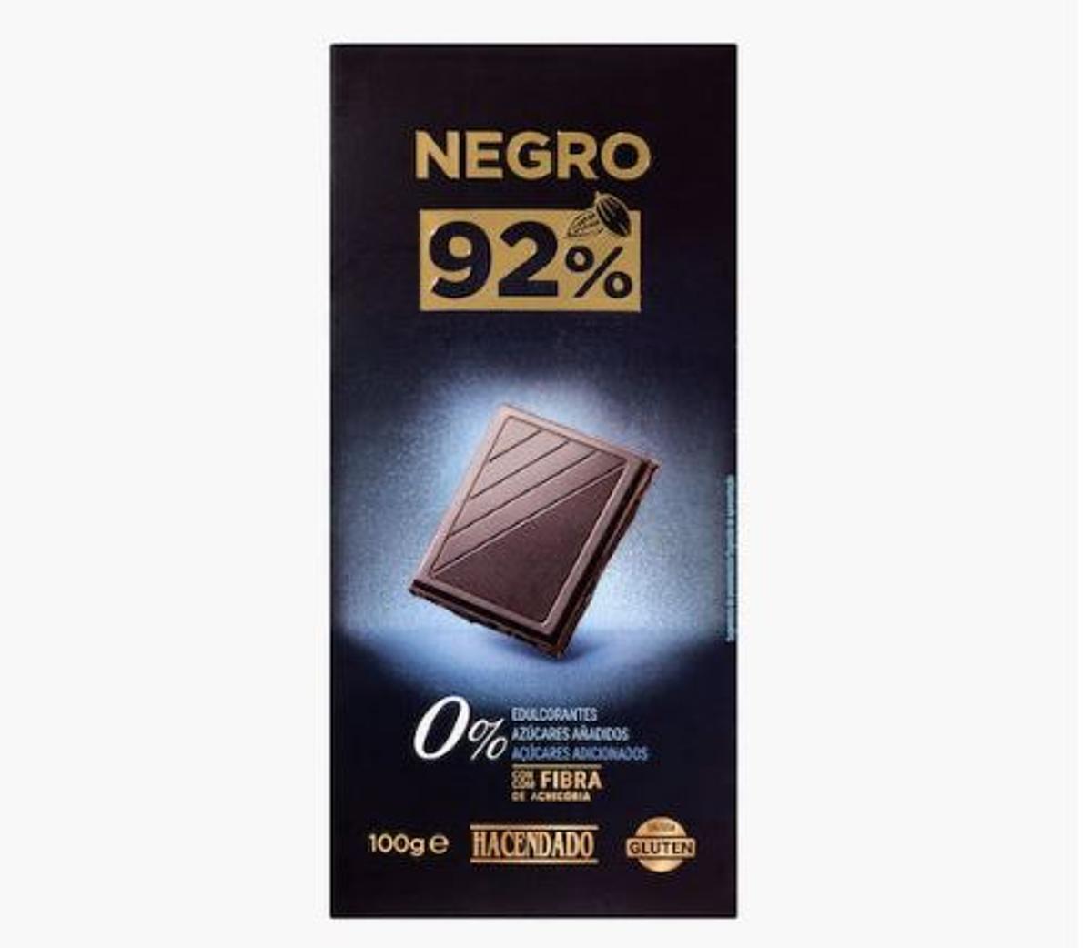 El nuevo chocolate de Mercadona tiene un 92% de cacao.