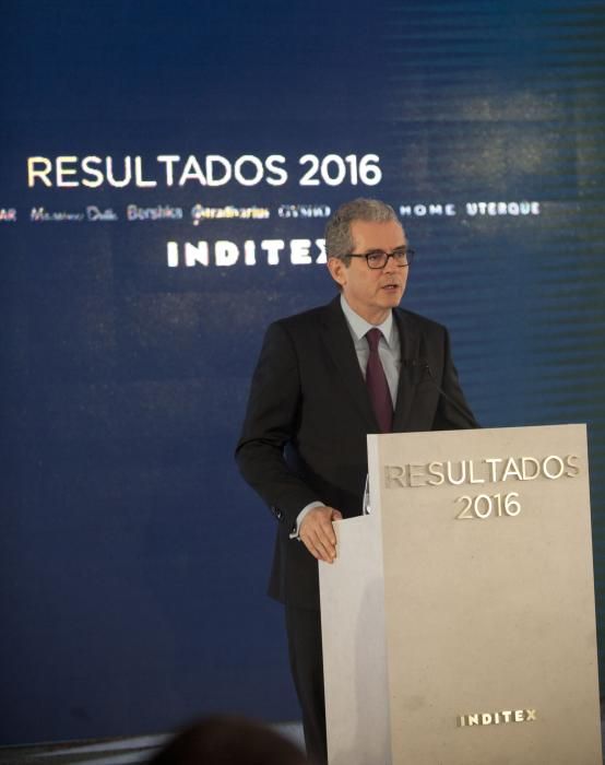 Pablo Isla presenta los resultados de Inditex 2016