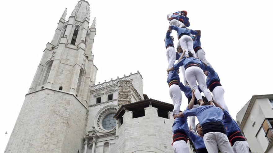 Diada Castellera: El 4d8 de Marrecs de Salt torna per Girona, Temps de Flors