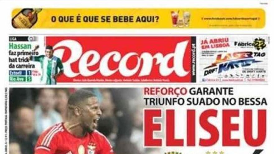 Portada del diario Record.