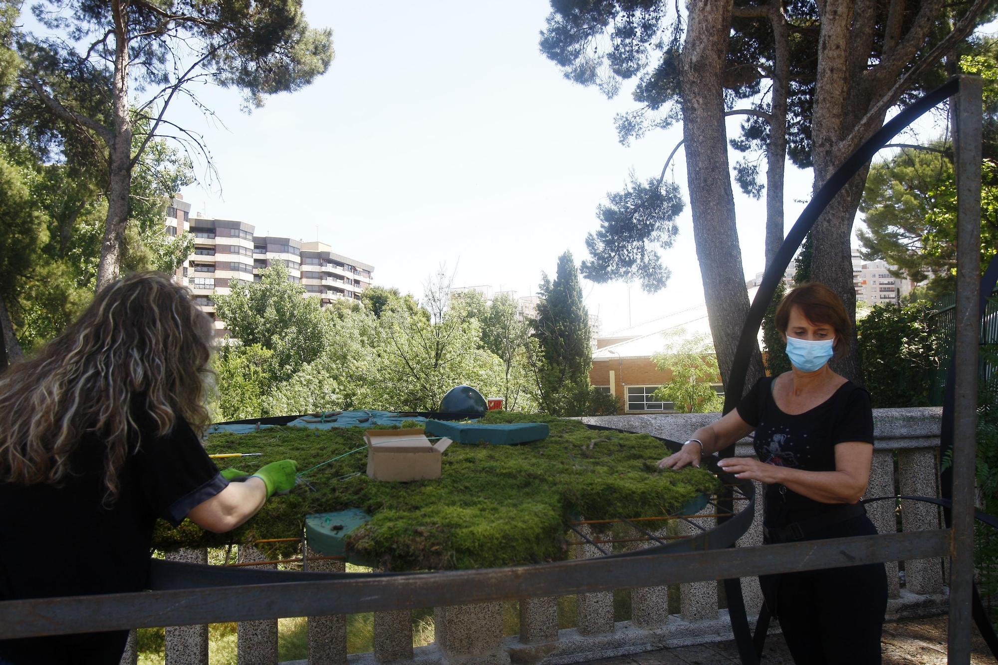 Así se prepara el Parque Grande para inaugurar el festival ZGZ Florece