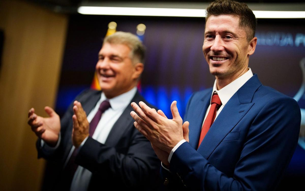 Laporta y Lewandowski tienen un fuerte vínculo