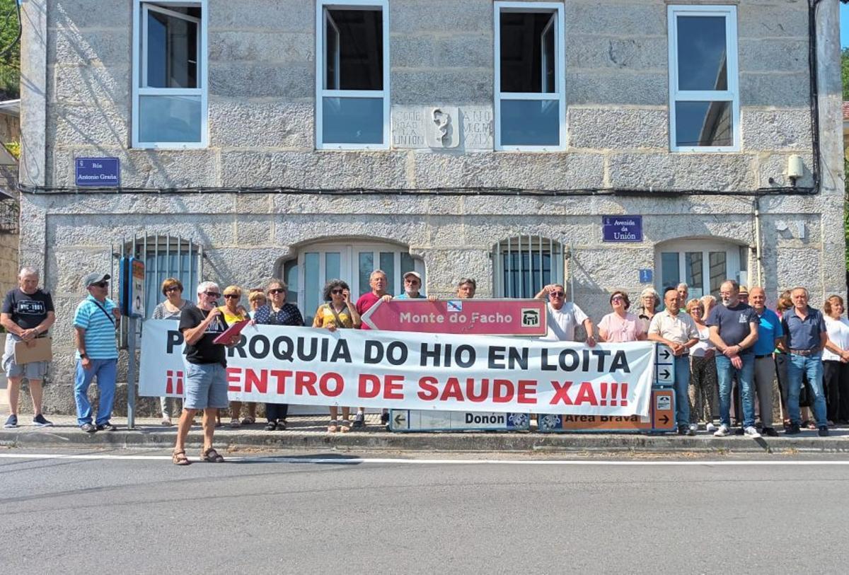 Un momento de la protesta en O Hío. | FDV