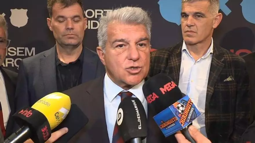 Laporta: “¿Qué me vais a explicar a mí de lonas? Dejémoslo estar”