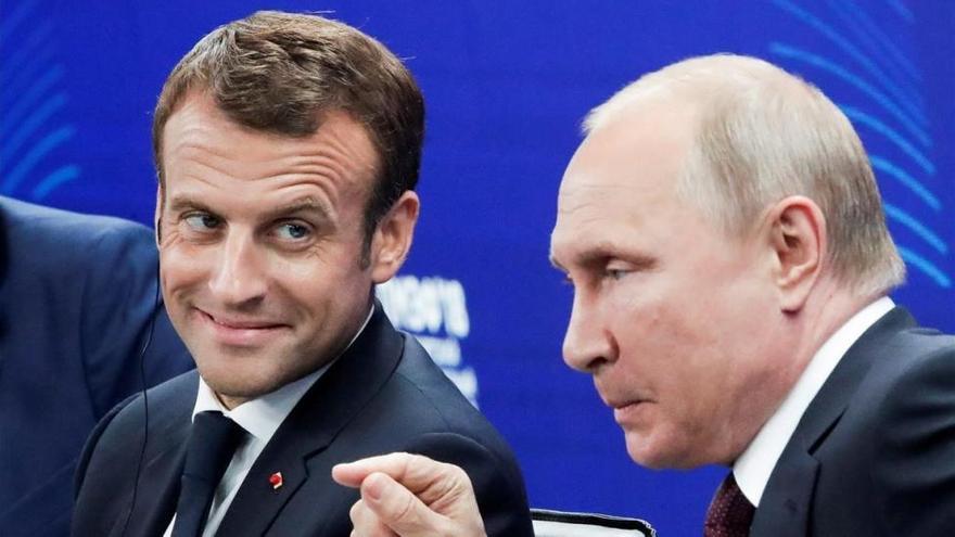 Macron dice que si no hay progresos en Ucrania la UE no levantará las sanciones a Rusia