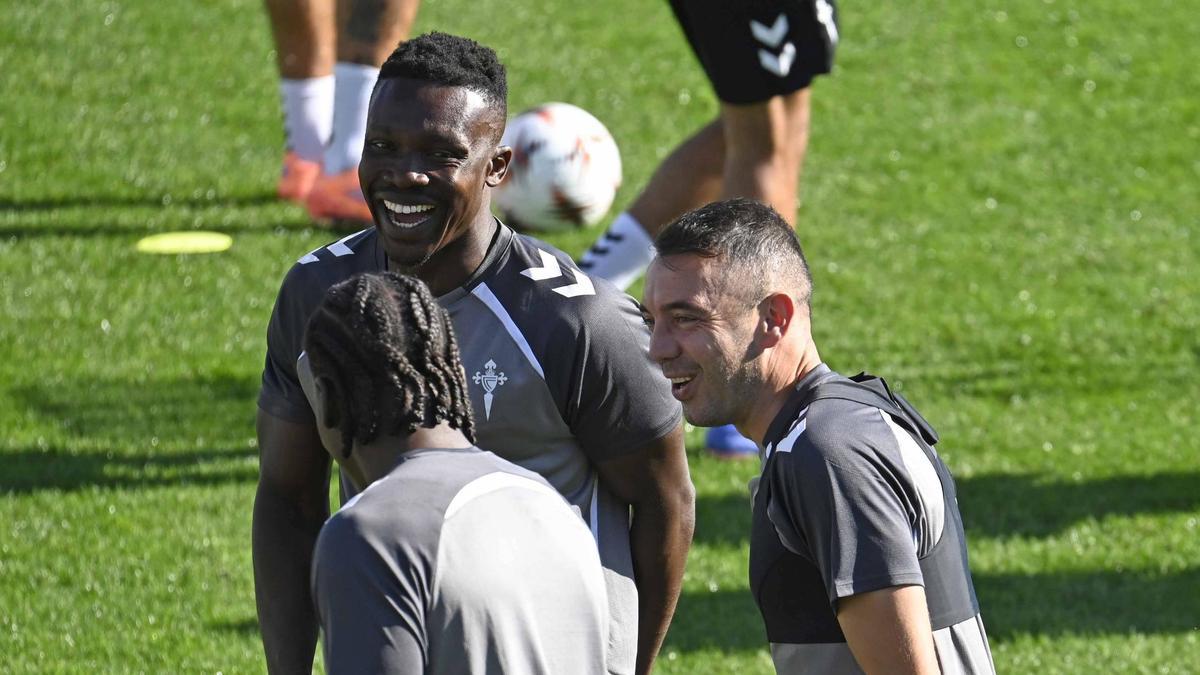 Aidoo, en un entrenamiento en Afouteza.