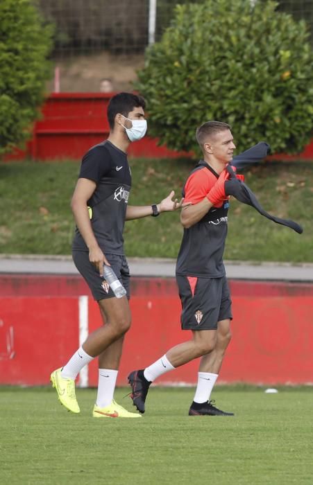 Entrenamiento del Sporting en Mareo.