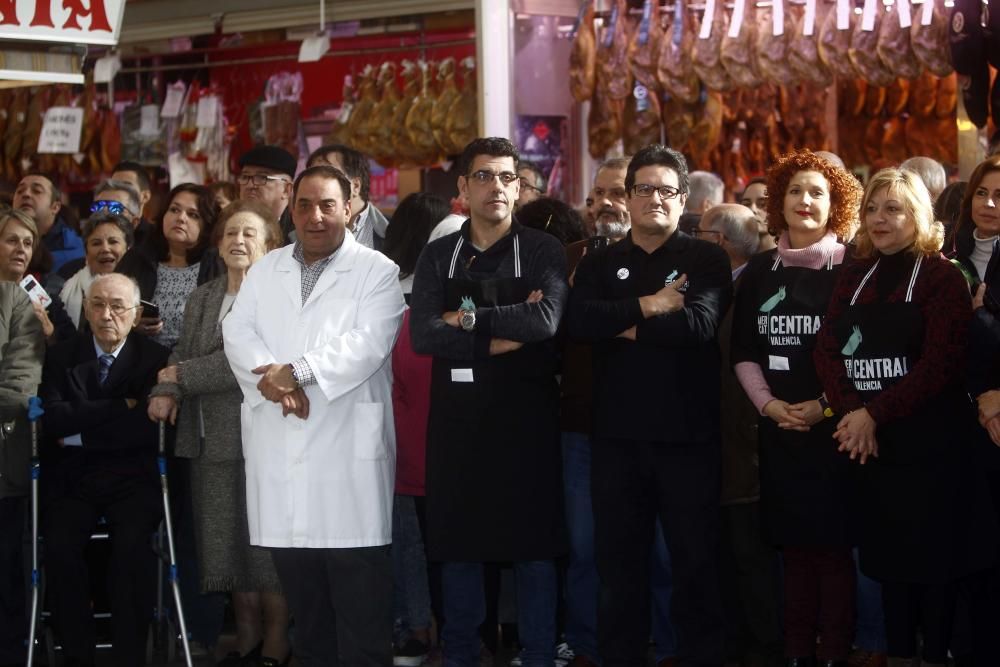 Los Reyes en el Mercado Central de Valencia