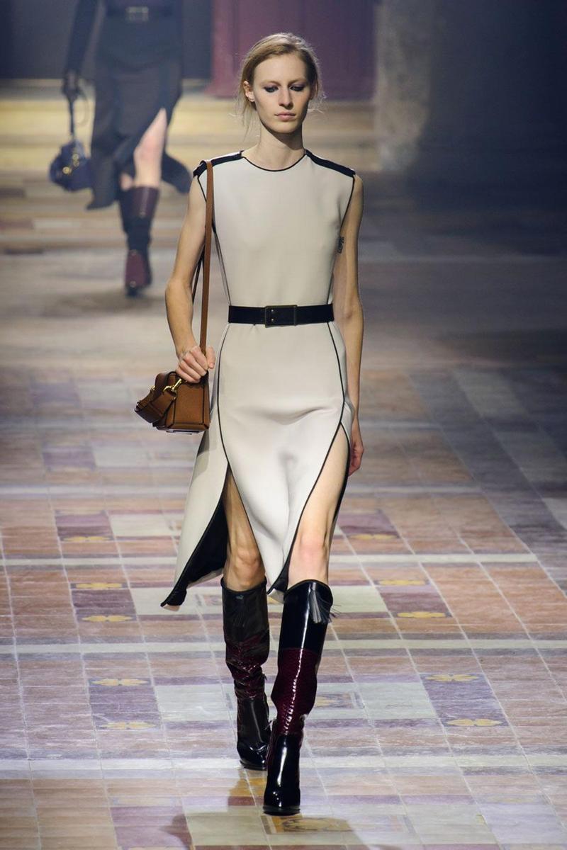 Lanvin Otoño/Invierno 2015/16, vestido en blanco y negro