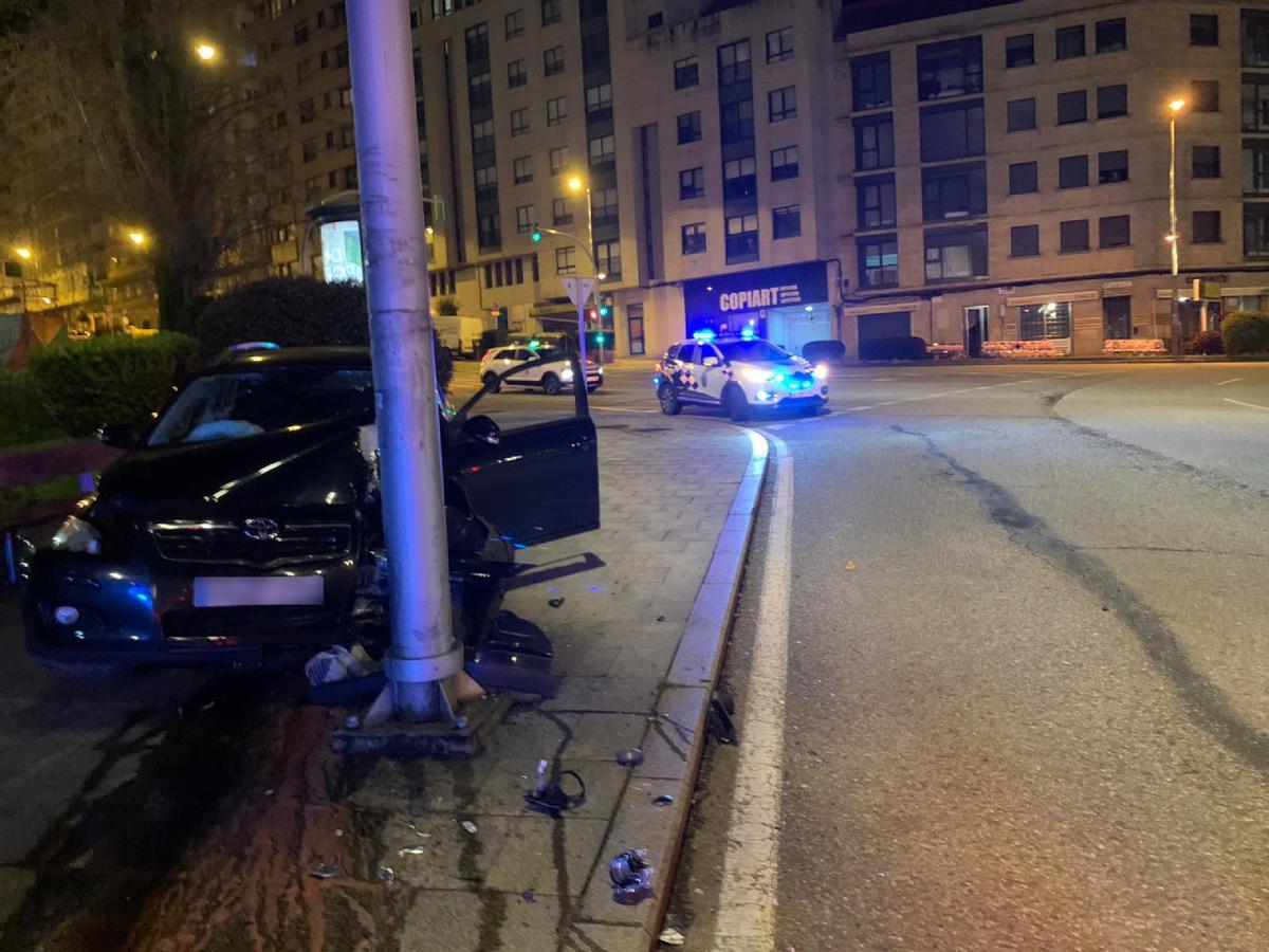 Aparatoso accidente en las fuentes de Aragón de Vigo