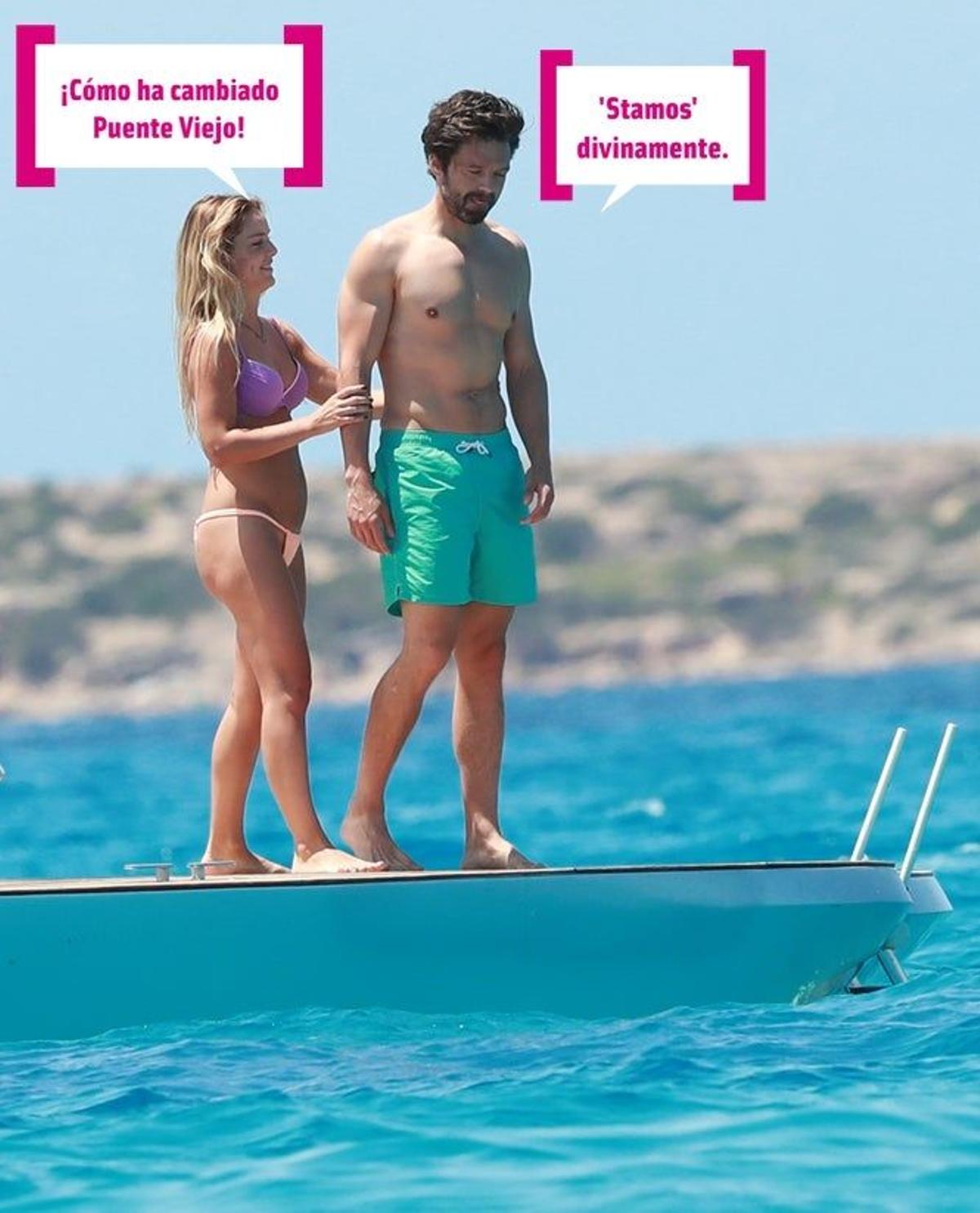 Alejandra Onieva y Sebastian Stan en Ibiza