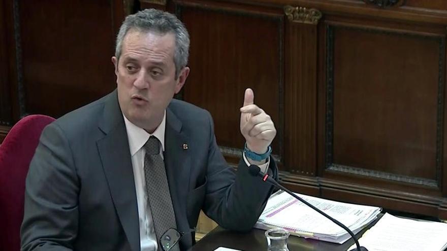 Joaquim Forn durant la seva declaració al judici del procés