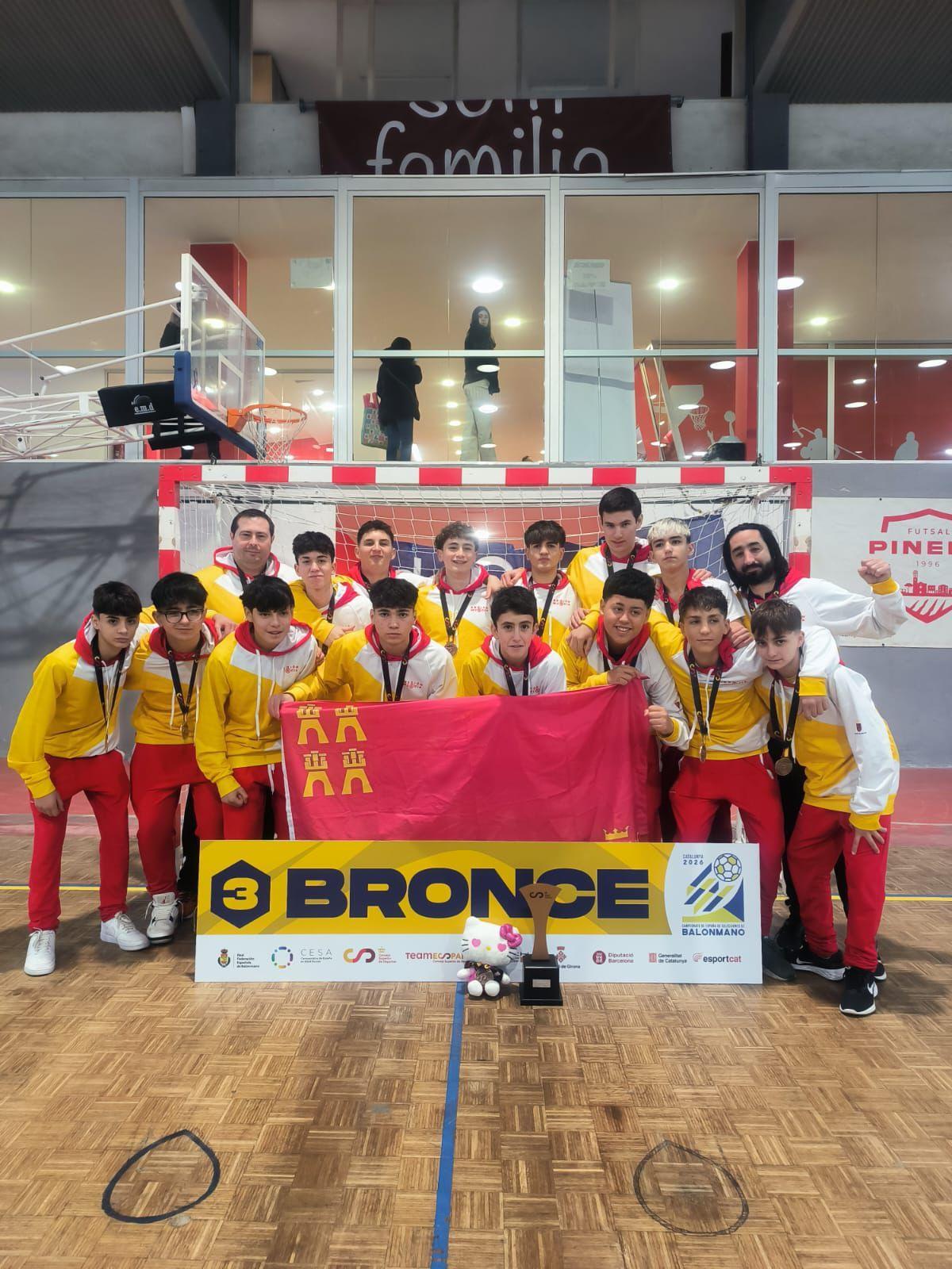 La selección infantil masculina de la Federación de Balonmano de la Región de Murcia