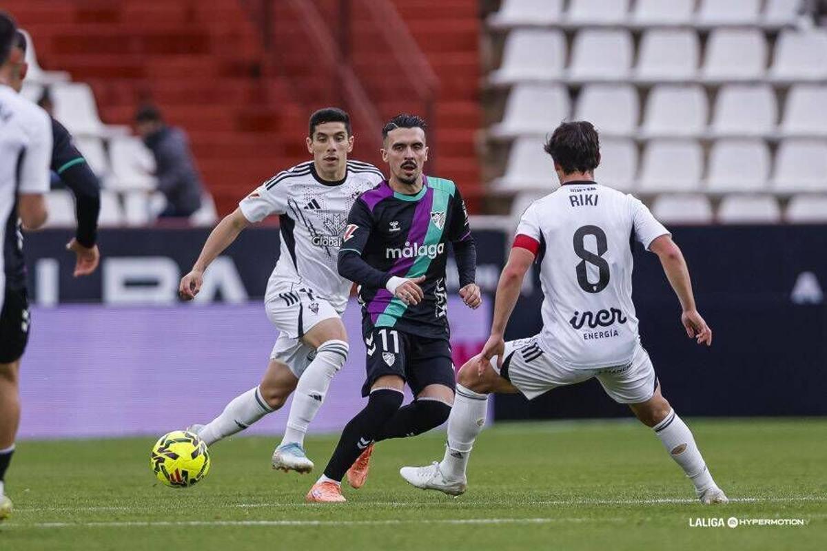 Partido disputado entre el Albacete y el Málaga CF