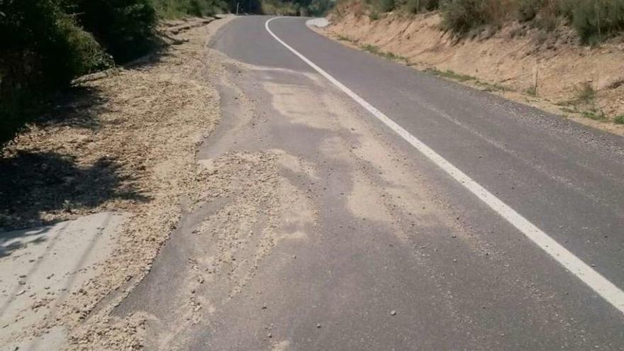 Deficiencias en las cunetas de la carretera de Robledo a Ungilde