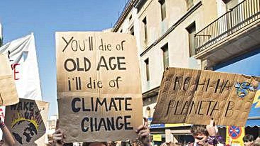Manifestació a Manresa pel canvi climàtic