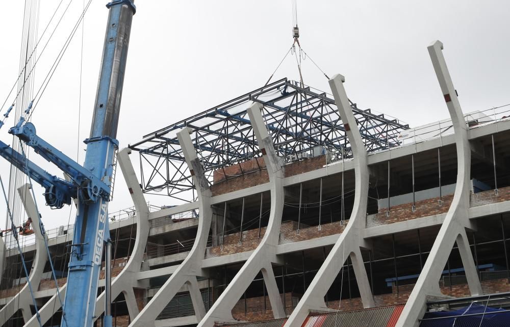 Despliegan la estructura que soportará la nueva cubierta de Río