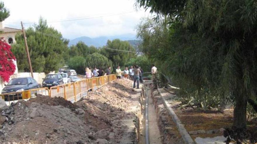 Una imagen de las obras de reurbanización de El Tossal, en fase de ejecución