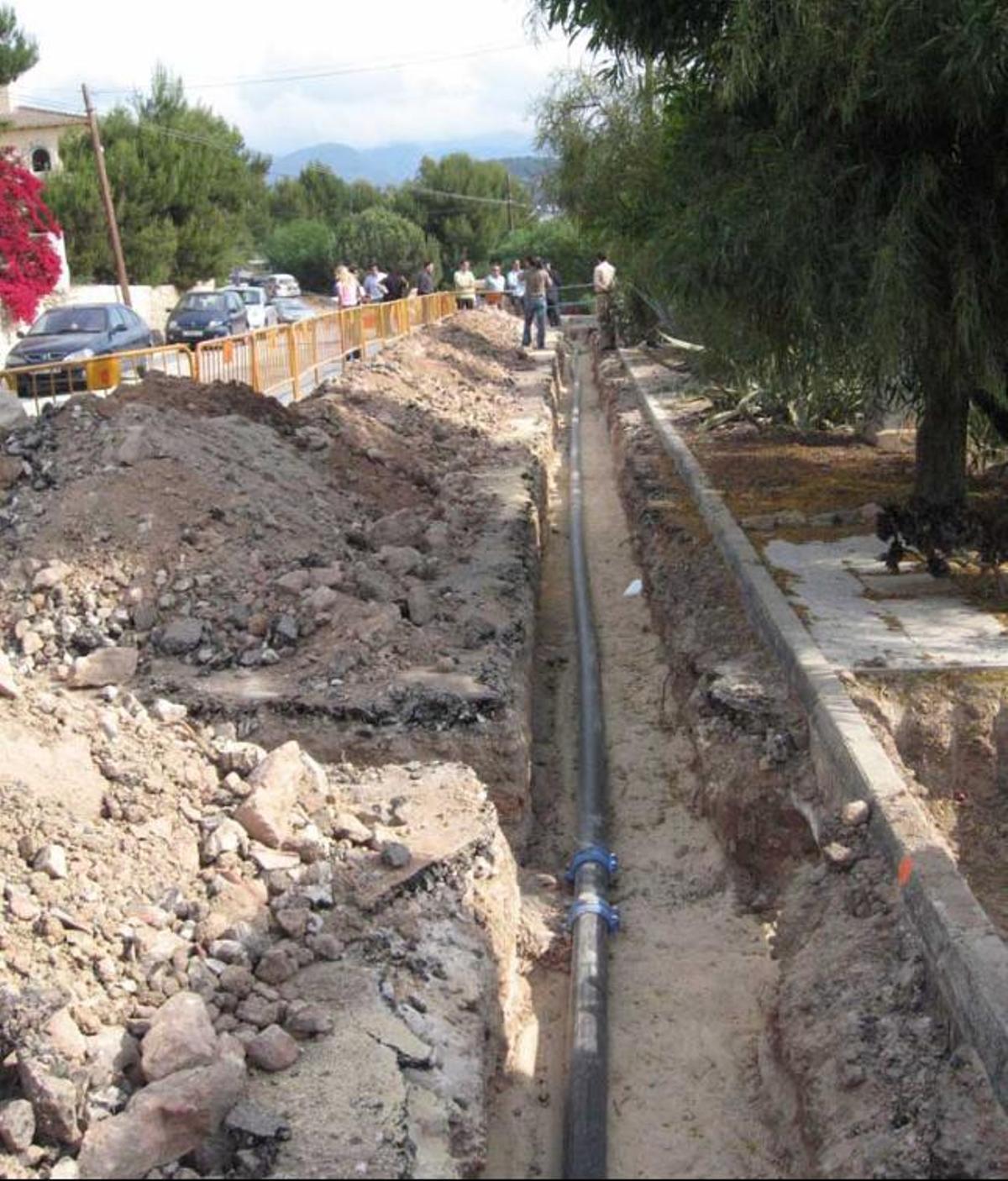 Una imagen de las obras de reurbanización de El Tossal, en fase de ejecución