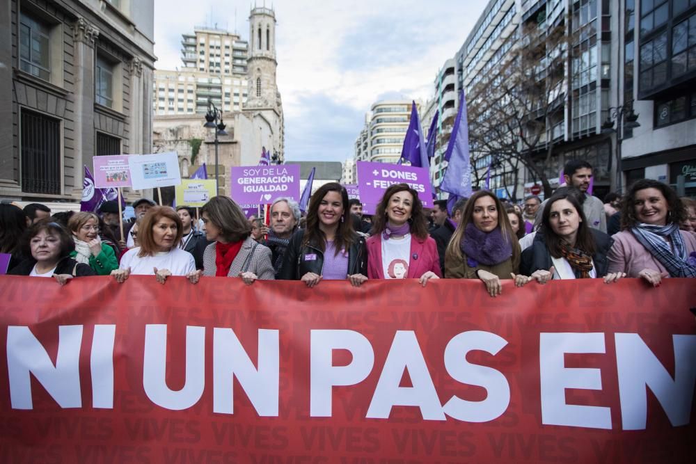 Manifestación del Día de la Mujer en las calles de València