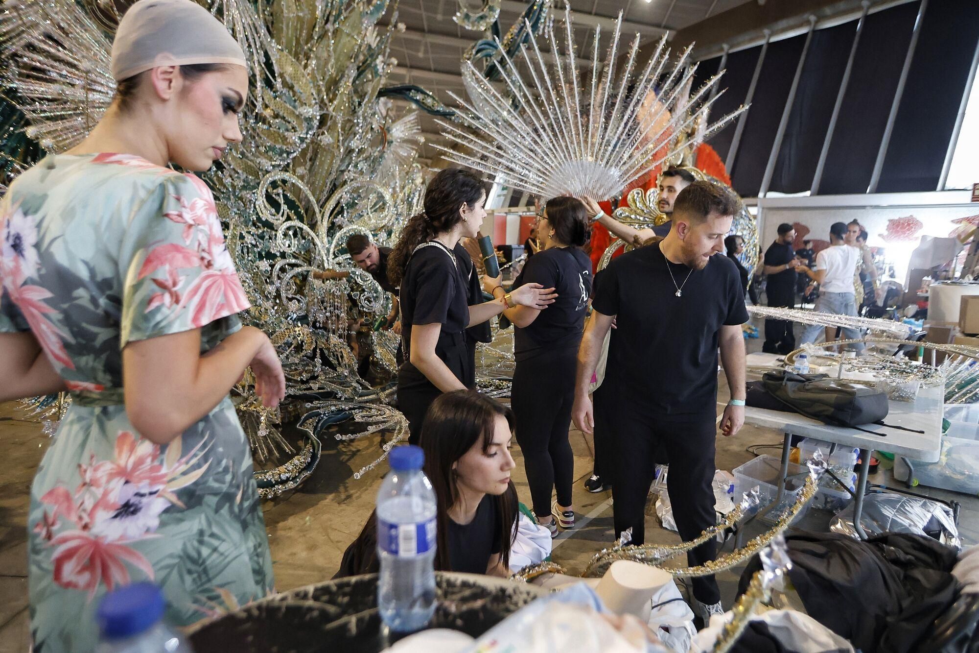 Backstage de la Gala de la Reina de Santa Cruz de Tenerife