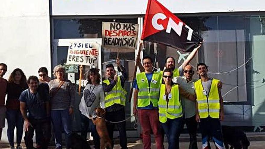 Una de les protestes dels vaguistes de Suntransfers.