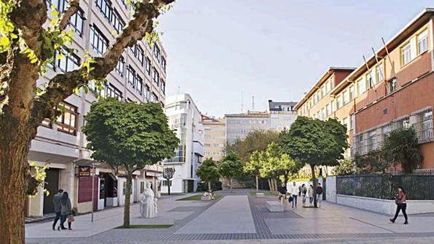 Zalaeta vislumbra su nueva área peatonal frente al instituto