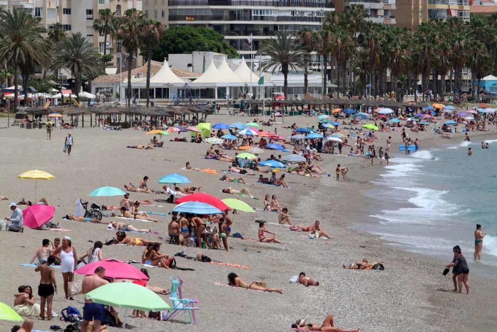 Control de aforo en las playas de Málaga en la nueva normalidad